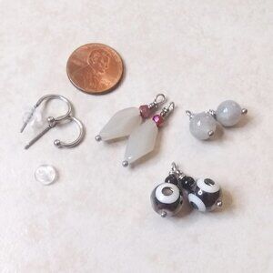 Interchangeable Earring Set - 3 Pairs! Casual + Neutral + Gray Color Scheme